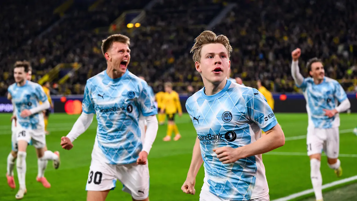 251210-Jens-Petter-Hauge-of-Bodø-Glimt-celebrates-after-scoring-2-2-during-the-UEFA-Champions-League-football-match-between-Borussia-Dortmund-and-Bodø-Glimt-on-December-10-2025-in-Dortmund