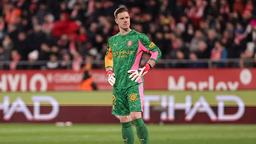 January-26-2026-Girona-Girona-SPAIN-Marc-Andre-ter-Stegen-of-Girona-FC-looks-on-during-the-Spanish-league-LaLiga-EA-Sports-football-match-played-between-Girona-FC-and-Getafe-CF-at-Montilivi-stadium-on-January-26-2026-in-Girona-Spain