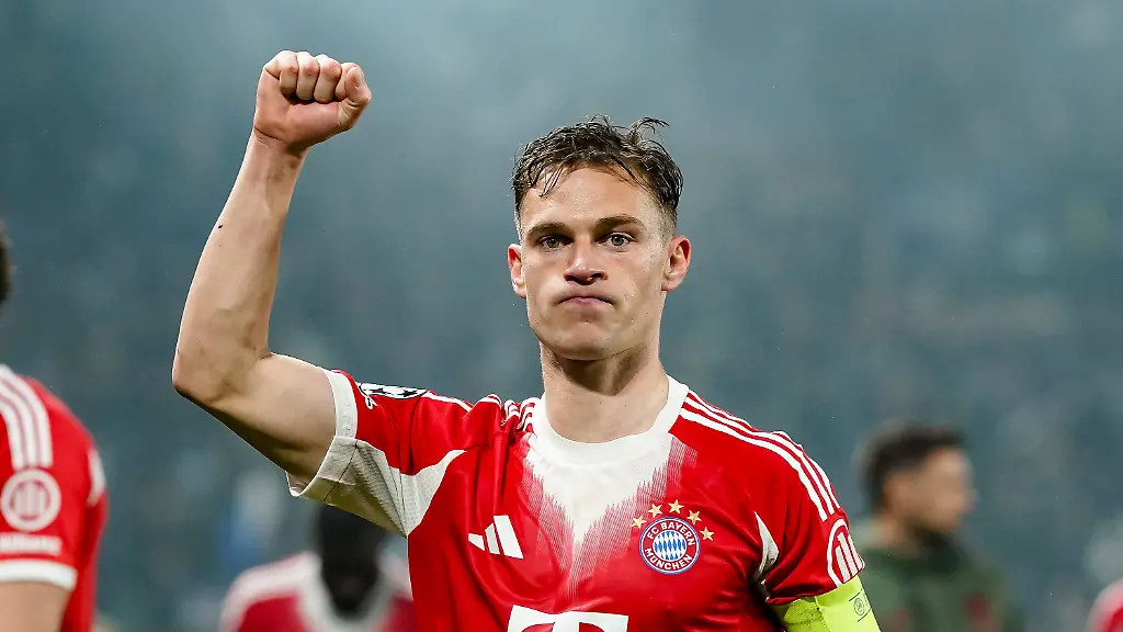 Atalanta-BC-v-Bayern-Munchen-UEFA-Champions-League-Joshua-Kimmich-of-FC-Bayern-Munchen-celebrates-victory-at-the-end-of-the-serie-UEFA-Champions-League-2025-26-Round-of-16-match-between-Atalanta-BC-and-FC-Bayern-Munchen-at-Gewiss-Stadium-on-March-10-2026-in-Bergamo-Italy-Bergamo-Gewiss-Stadium-Bergamo-Italy-Copyright-xGiuseppexMaffiax-260310-UCL-Atalanta-BayernMunchen-GM-08809