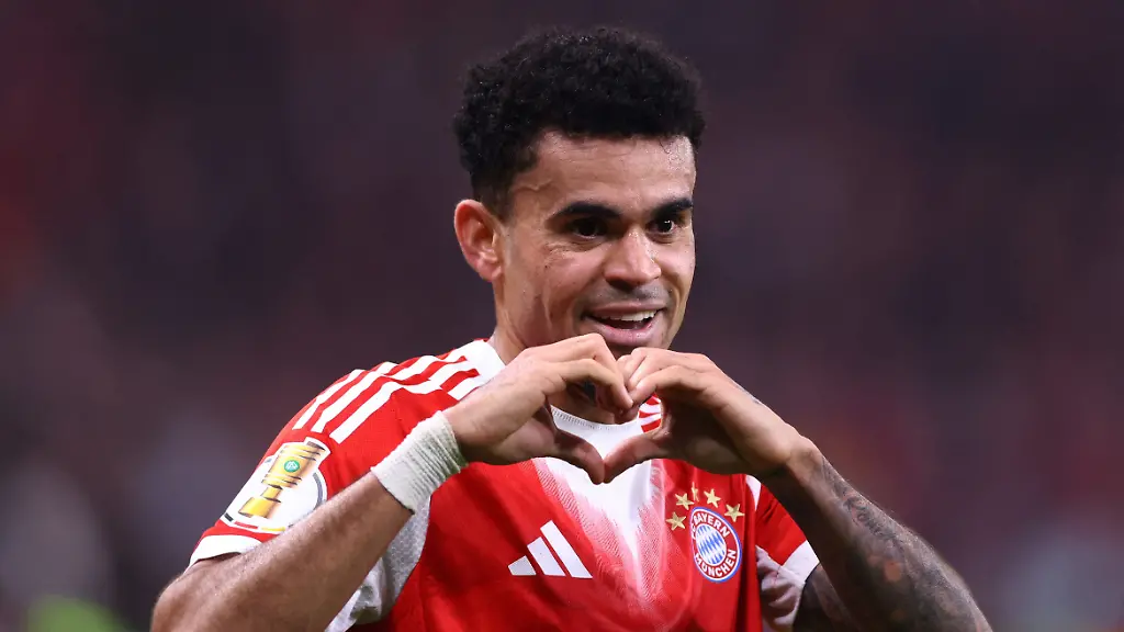 Soccer-Football-DFB-Cup-Semi-Final-Bayer-Leverkusen-v-Bayern-Munich-BayArena-Leverkusen-Germany-April-22-2026-Bayern-Munich-s-Luis-Diaz-celebrates-scoring-their-second-goal-REUTERS-Thilo-Schmuelgen-DFB-REGULATIONS-PROHIBIT-ANY-USE-OF-PHOTOGRAPHS-AS-IMAGE-SEQUENCES-AND-OR-QUASI-VIDEO