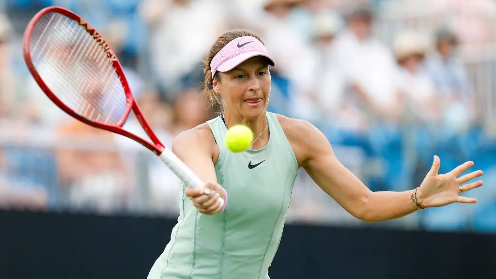 RECORD-DATE-NOT-STATED-26th-June-2026-Devonshire-Park-Lawn-Tennis-Club-Eastbourne-East-Sussex-England-Lexus-Eastbourne-Open-Tennis-Day-Six-Tatjana-Maria-GER-plays-a-forehand-shot-against-Jelena-Ostapenko-LAT-in-the-Women-Semi-Final-match-HongboxChen