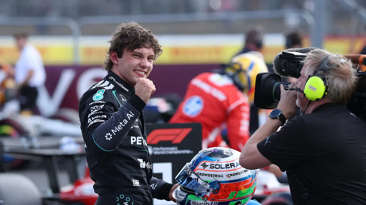 Formula-One-F1-British-Grand-Prix-Silverstone-Circuit-Silverstone-Britain-July-4-2026-Mercedes-Andrea-Kimi-Antonelli-celebrates-after-qualifying-in-pole-position-REUTERS-Andrew-Boyers