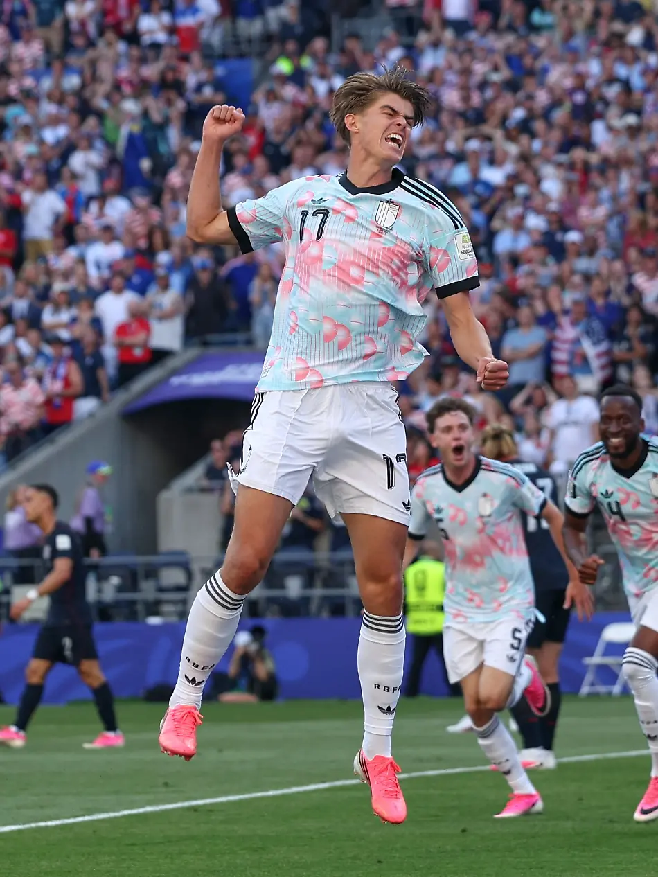 Belgium-s-Charles-De-Ketelaere-17-celebrates-after-scoring-his-side-s-opening-goal-during-the-World-Cup-round-of-16-soccer-match-between-the-United-States-and-Belgium-in-Seattle-Monday-July-6-2026