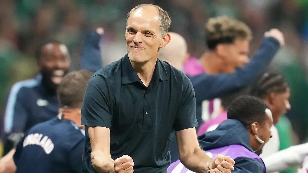 Mexico-v-England-FIFA-World-Cup-Round-of-16-Mexico-City-Stadium-England-head-coach-Thomas-Tuchel-celebrates-at-the-full-time-whistle-during-the-FIFA-World-Cup-Round-of-16-match-at-Mexico-City-Stadium-Mexico-Picture-date-Sunday-July-5-2026-Photo-credit-should-read-Nick-Potts-PA-Wire-RESTRICTIONS-Use-subject-to-restrictions-Editorial-use-only-no-commercial-use-without-prior-consent-from-rights-holder