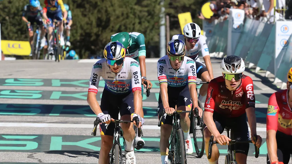 06-07-2026-Tour-De-France-Tappa-03-Granollers-Les-Angles-2026-Red-Bull-Bora-Hansgrohe-Lipowitz-Florian-Evenepoel-Remco-Les-Angles-PUBLICATIONxNOTxINxITAxFRAxNED
