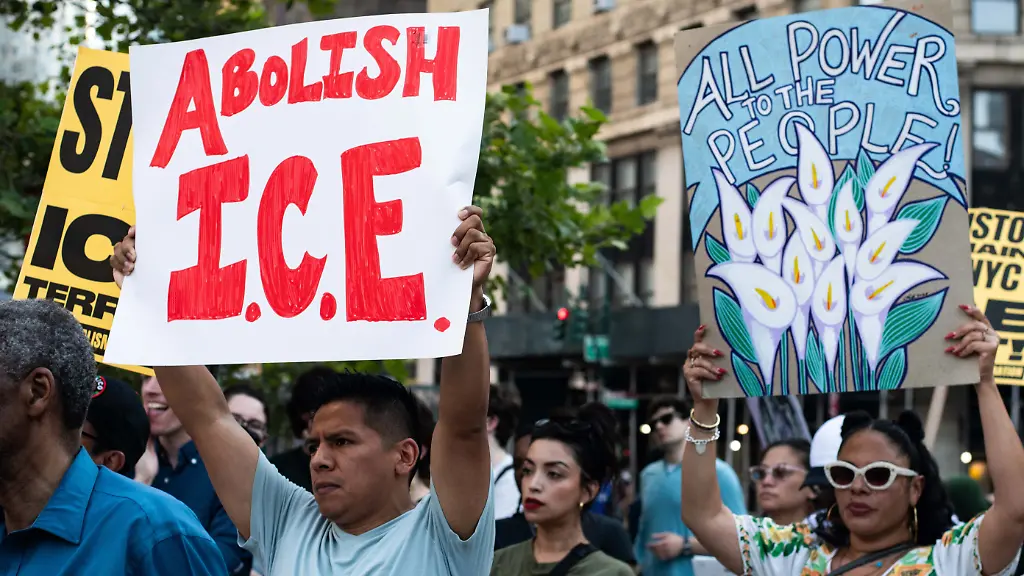 July-14-2026-New-York-New-York-USA-Protesters-gather-in-Foley-Square-in-New-York-York-to-protest-the-killings-of-Lorenzo-Salgado-Araujo-in-Houston-Texas-and-Joan-Sebestian-Guerrero-in-in-Biddeford-Maine-by-ICE-agents-on-July-14-2026