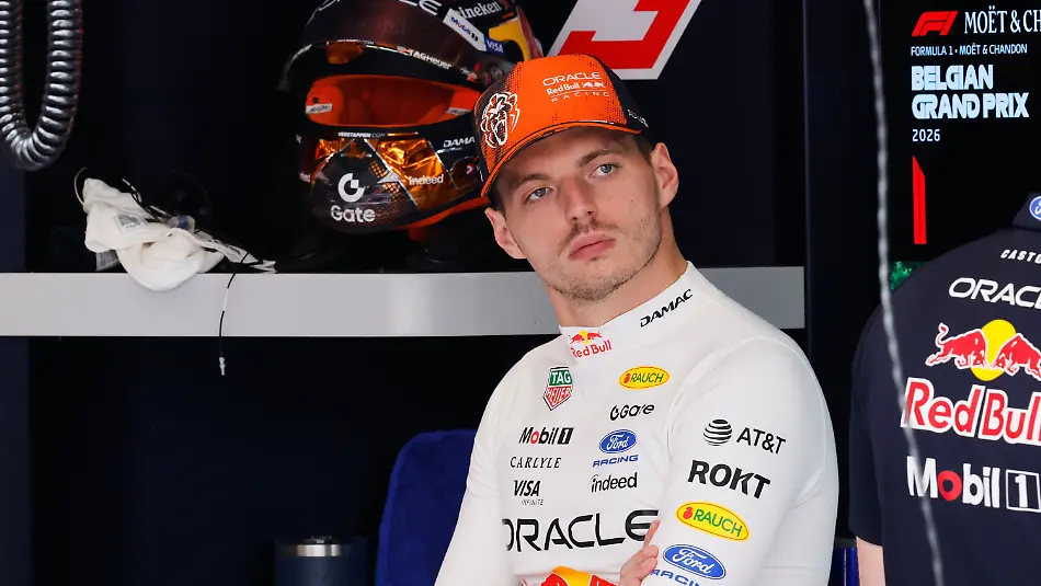 Red-Bull-driver-Max-Verstappen-of-the-Netherlands-in-his-team-garage-during-the-first-practice-session-ahead-of-the-Formula-One-Grand-Prix-at-the-Spa-Francorchamps-racetrack-in-Spa-Belgium-Friday-July-17-2026