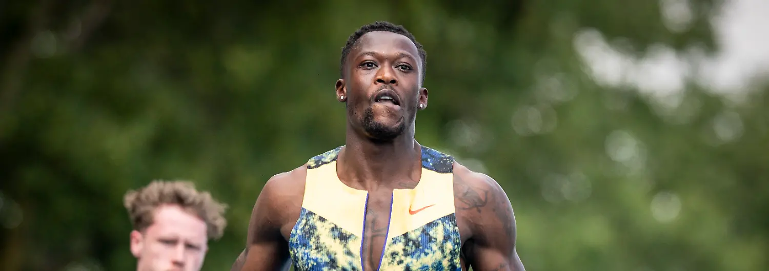 MANNHEIM-GERMANY-JUNE-14-2026-Owen-Ansah-GER-HSV-Hamburg-Hamburg-competing-in-the-mens-100m-during-the-Elite-Meeting-at-Michael-Hoffmann-Stadion-on-June-14-2026-in-Mannheim-Germany