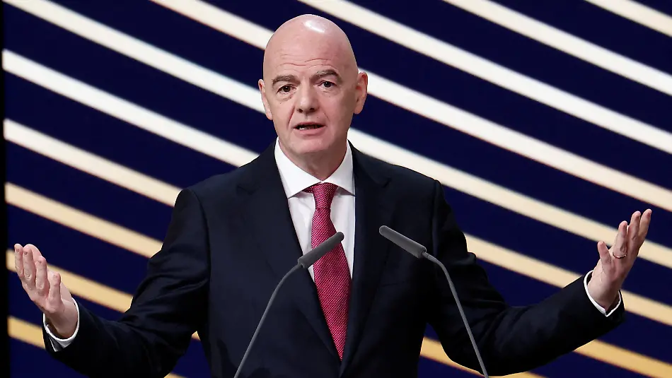 FILE-PHOTO-Soccer-Football-50th-Ordinary-UEFA-Congress-Brussels-Expo-Brussels-Belgium-February-12-2026-FIFA-president-Gianni-Infantino-speaks-during-the-event-REUTERS-Benoit-Tessier-File-Photo