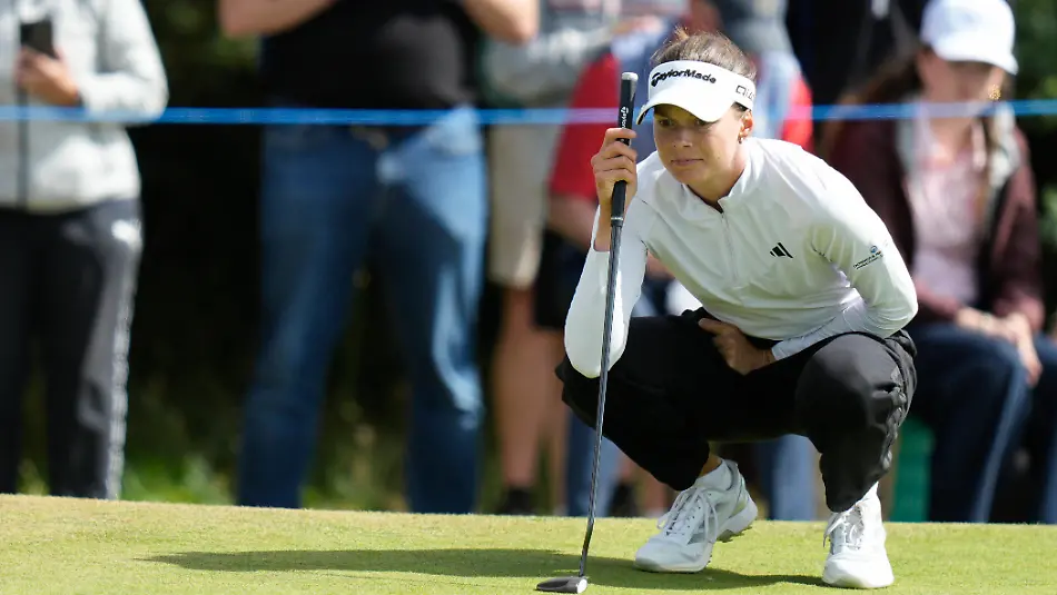 LYTHAM-ENGLAND-AUGUST-1-Esther-Henseleit-GER-lines-up-a-putt-on-the-fourteenth-green-during-Round-3-at-the-50th-AIG-Womens-Open-Championship-at-the-Royal-Lytham-and-St-Annes-Golf-Club-Lytham-on-August-1-2026-in-Lancashire-England-The-50th-AIG-Womens-Open-Championship